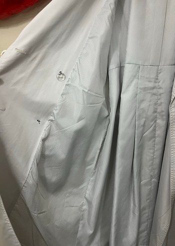 Gri Kemerli Uzun Kadın Trençkot - Görsel 3