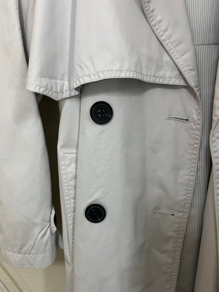 Gri Kemerli Uzun Kadın Trençkot - Görsel 2