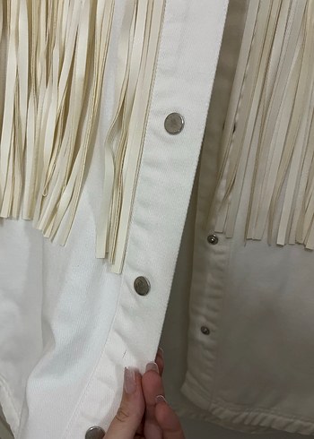 Püsküllü Beyaz Bohem Kadın Gömlek - Görsel 5