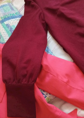 l Beden Bordo kadın elbise tunik