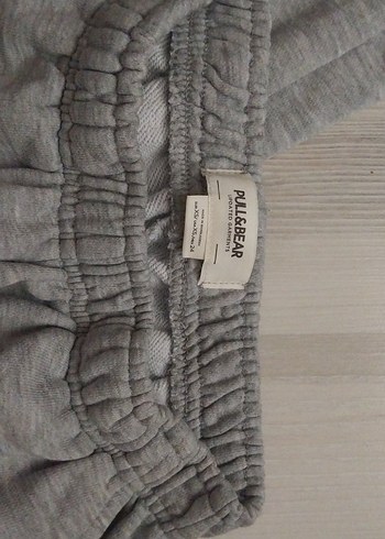 Pull and Bear Gri paçası lastikli Kadın Eşofman Altı