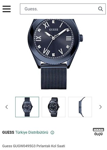 Guess erkek Modern Klasik Mavi Saat - Görsel 9