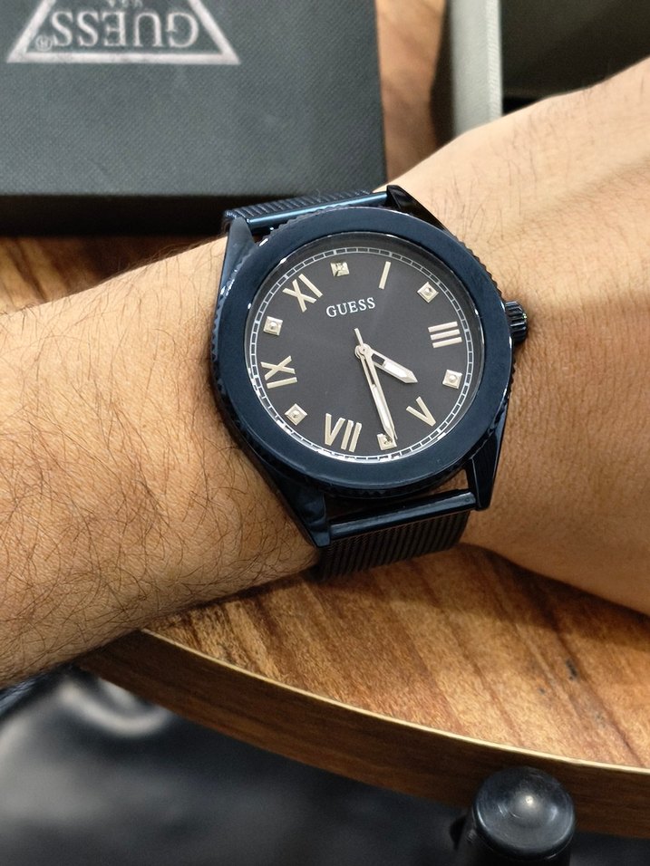 Guess erkek Modern Klasik Mavi Saat - Görsel 2