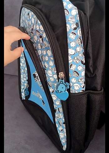 Wimpy Kid Desenli Renkli Mavi Çocuk Okul Çantası - Görsel 5