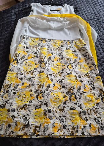 İncity Marka Sarı Desenli Mezuniyet Elbisesi - Görsel 6