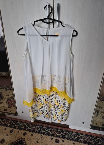 İncity Marka Sarı Desenli Mezuniyet Elbisesi - Görsel 4