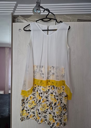 İncity Marka Sarı Desenli Mezuniyet Elbisesi - Görsel 3