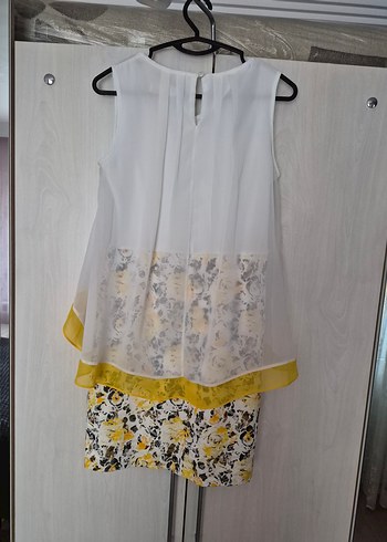 İncity Marka Sarı Desenli Mezuniyet Elbisesi - Görsel 7