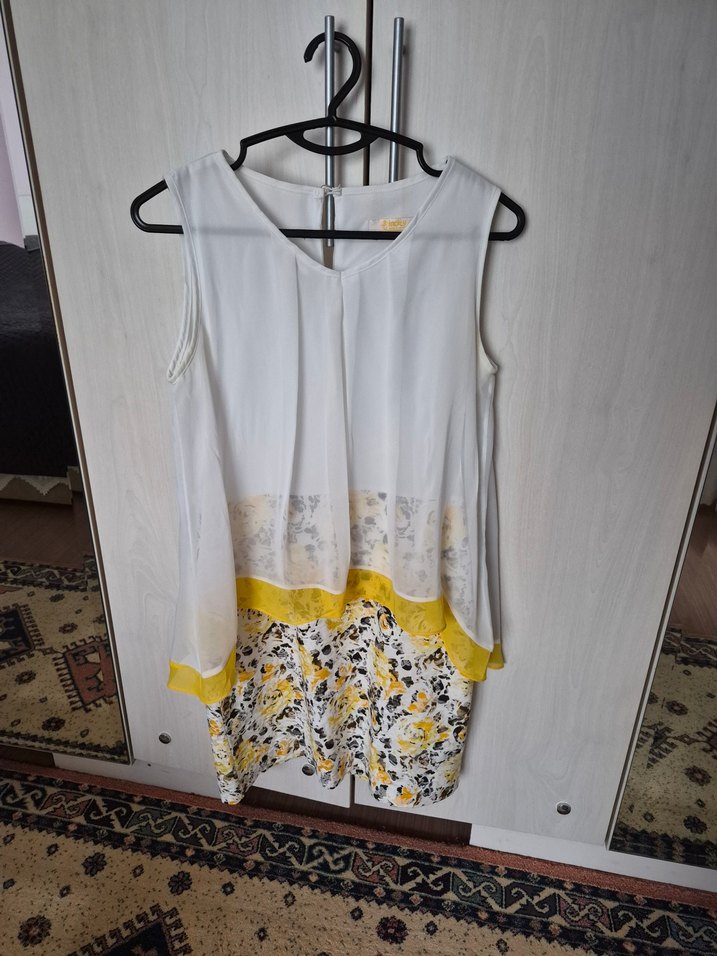 İncity Marka Sarı Desenli Mezuniyet Elbisesi - Görsel 4