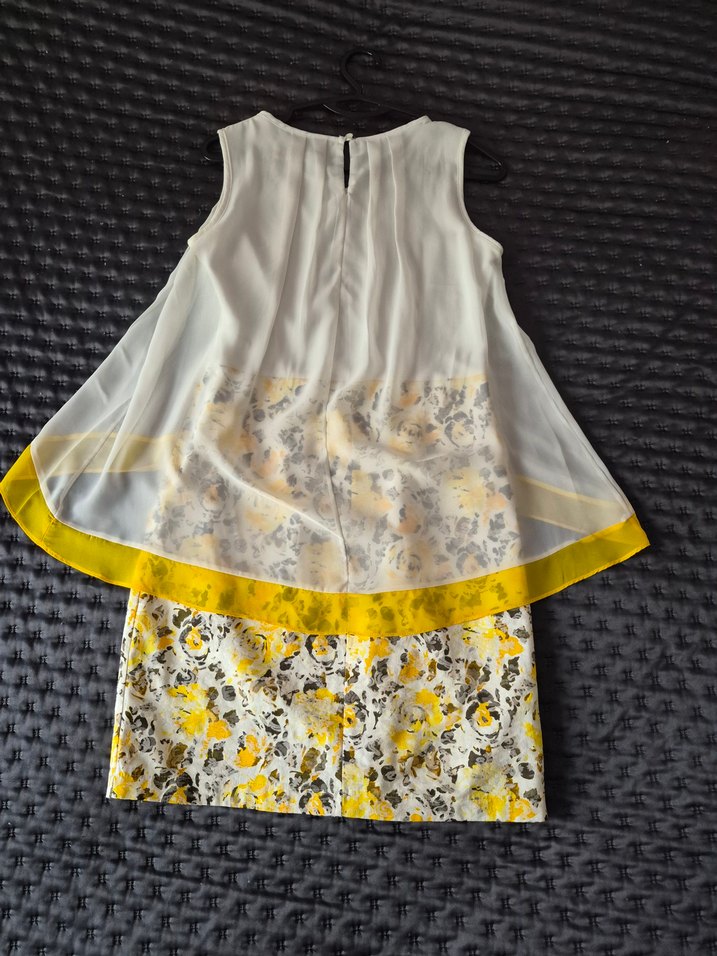 İncity Marka Sarı Desenli Mezuniyet Elbisesi - Görsel 2