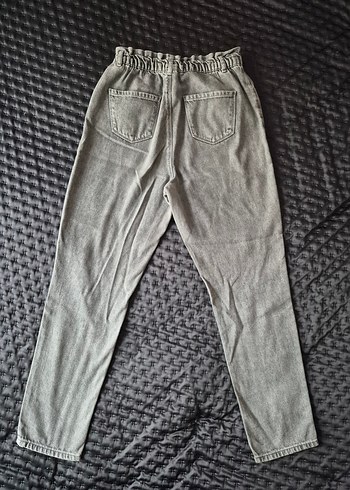 Lc Waikiki Gri Bol Kesim Kız ÇocukKot Pantolon - Görsel 4