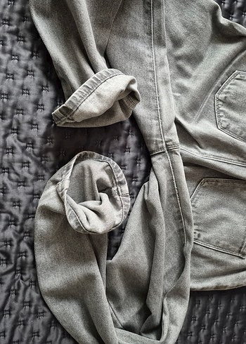 Lc Waikiki Gri Bol Kesim Kız ÇocukKot Pantolon - Görsel 8