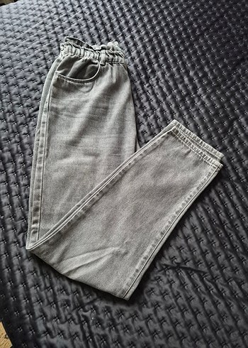 Lc Waikiki Gri Bol Kesim Kız ÇocukKot Pantolon - Görsel 6