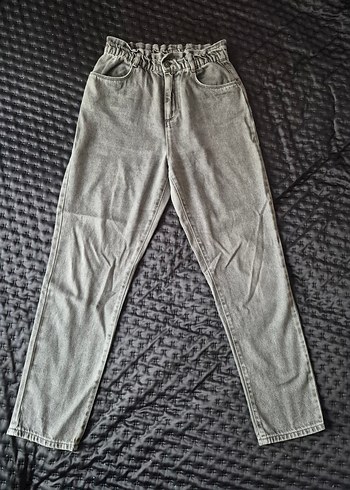 Lc Waikiki Gri Bol Kesim Kız ÇocukKot Pantolon - Görsel 3