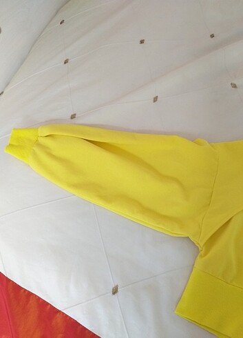 Koton kapüşonlu  sarı sweatshirt  - Görsel 10