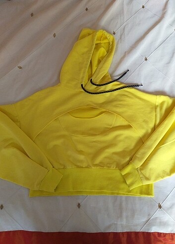 Koton kapüşonlu  sarı sweatshirt  - Görsel 16