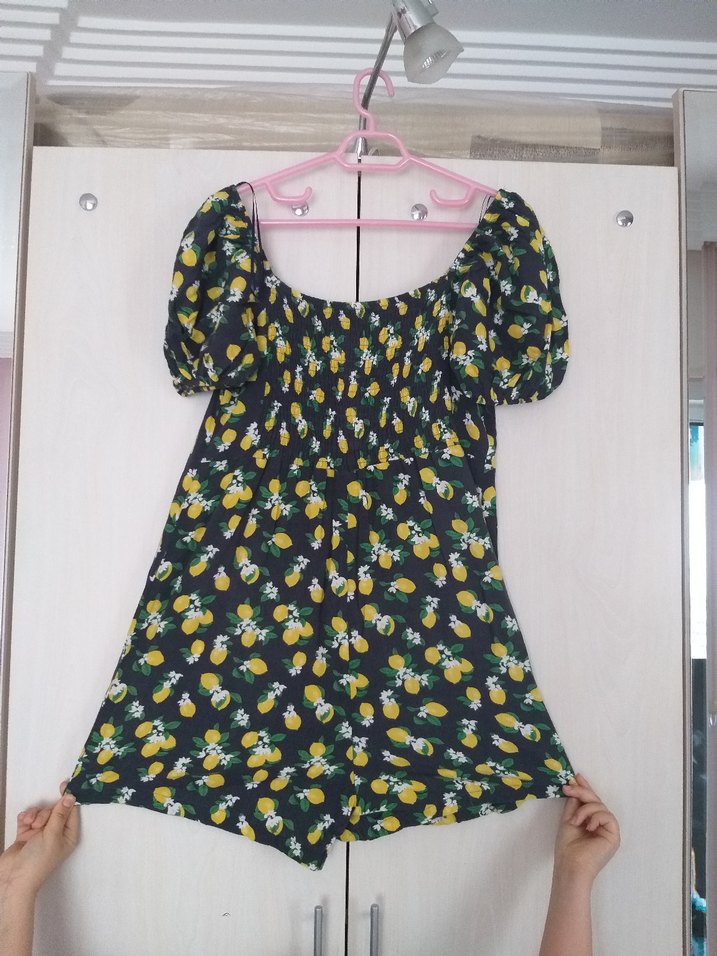 DeFacto Limon desenli tulum elbise - Görsel 2