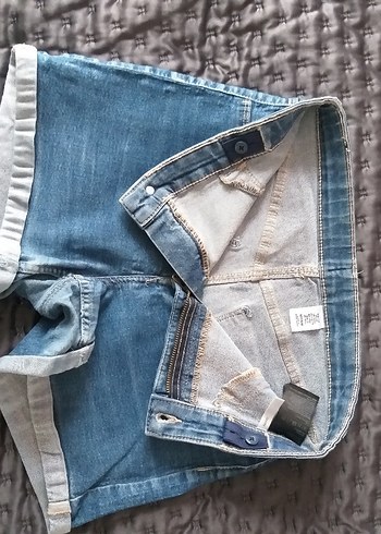 H&M Denim licralı şort - Görsel 5