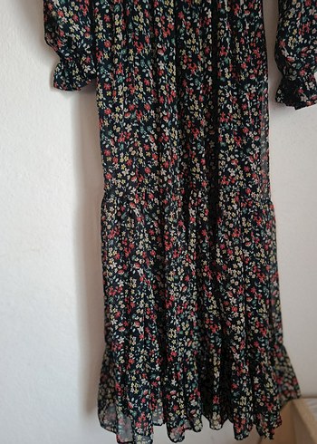 Çiçek Desenli Uzun Kol Robalı Bohem Elbise DeFacto LCWaikiki - Görsel 9