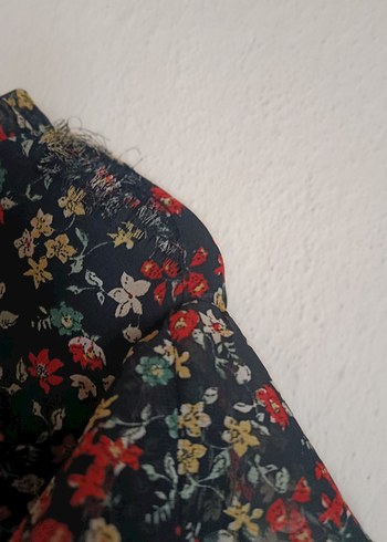 Çiçek Desenli Uzun Kol Robalı Bohem Elbise DeFacto LCWaikiki - Görsel 6