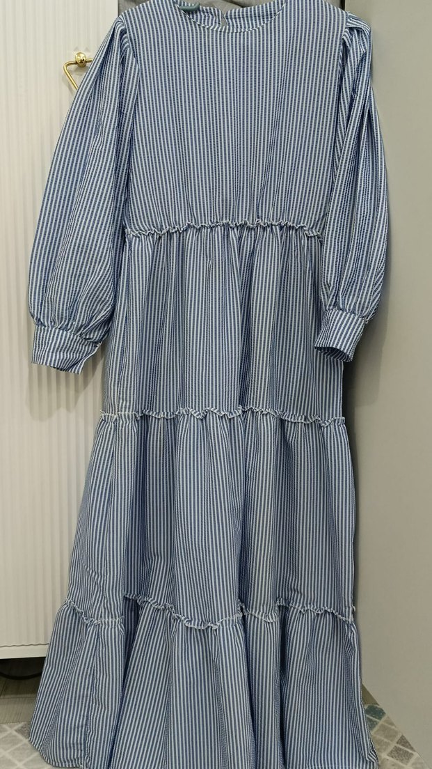 Çizgili Uzun Bohem Elbise Trendyol Milla DeFacto - Görsel 2