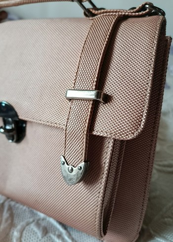 Pudra Kadın Deri Tokalı Çanta şık çanta Mango Armine DeFacto LC - Görsel 6