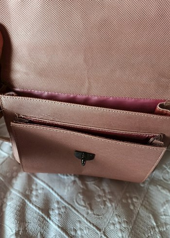 Pudra Kadın Deri Tokalı Çanta şık çanta Mango Armine DeFacto LC - Görsel 7