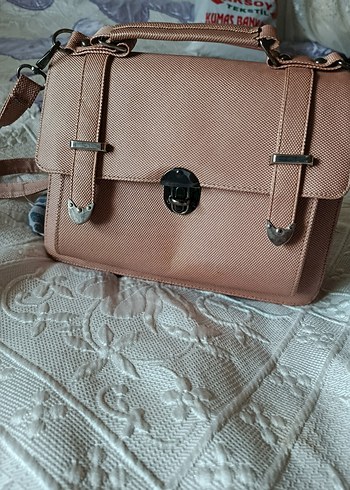 Pudra Kadın Deri Tokalı Çanta şık çanta Mango Armine DeFacto LC - Görsel 3