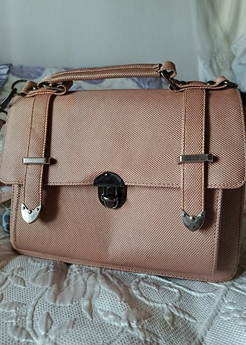 Pudra Kadın Deri Tokalı Çanta şık çanta Mango Armine DeFacto LC - Görsel 4