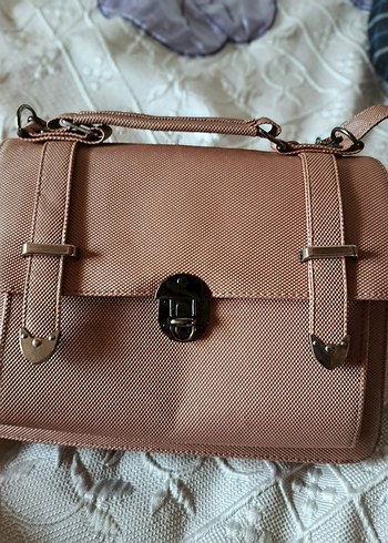 Pudra Kadın Deri Tokalı Çanta şık çanta Mango Armine DeFacto LC - Görsel 2