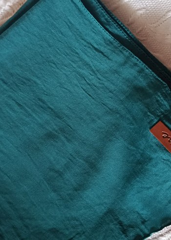 Kadın petrol yeşili eşarp günlük eşarp Mango silkhome levidor - Görsel 4