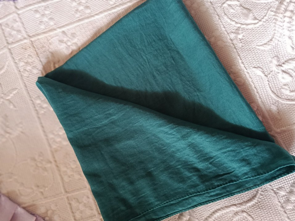 Kadın petrol yeşili eşarp günlük eşarp Mango silkhome levidor - Görsel 5