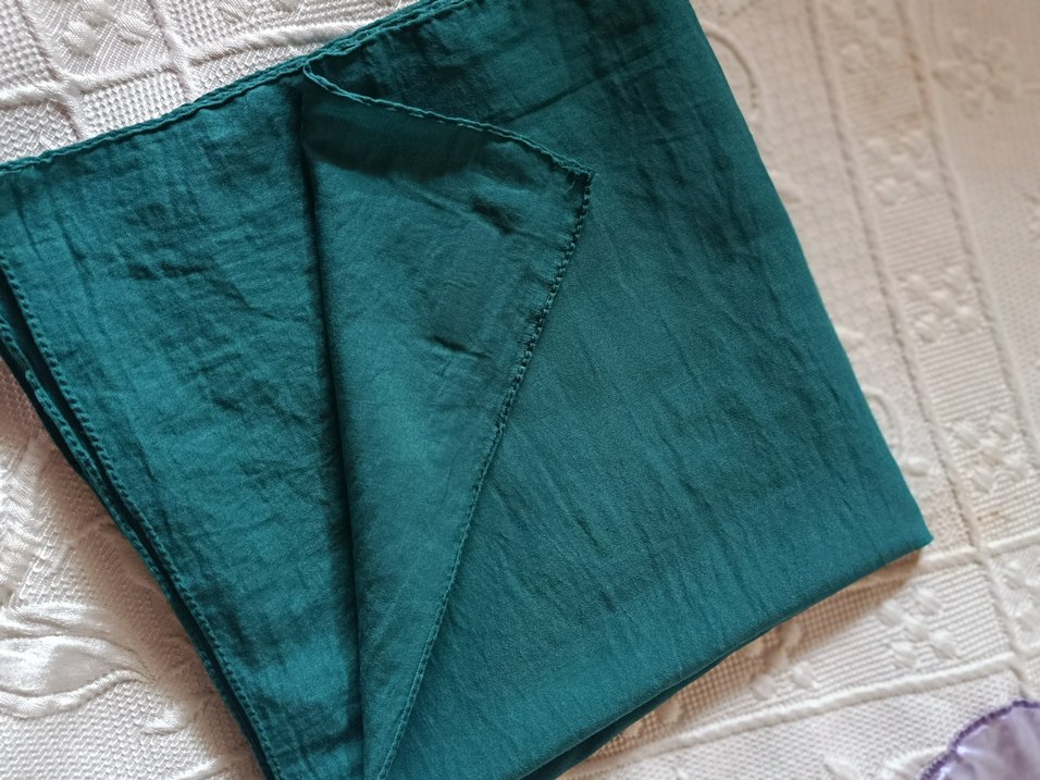 Kadın petrol yeşili eşarp günlük eşarp Mango silkhome levidor - Görsel 3