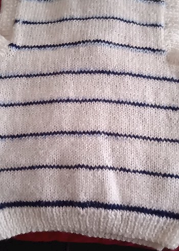 Çizgili Erkek Çocuk Triko Süveter - Görsel 3