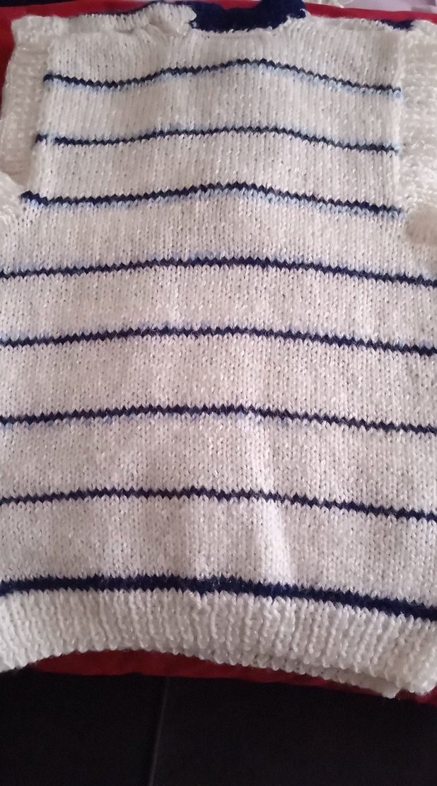 Çizgili Erkek Çocuk Triko Süveter - Görsel 3