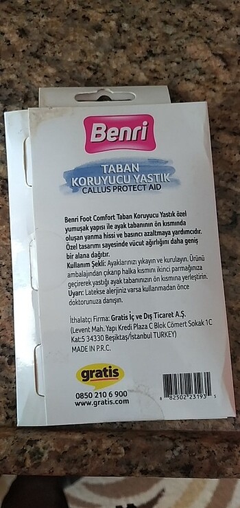 Benri Taban koruyucu yastık #sağlıklı ayak #konforlu ayak
