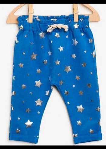 Mavi Yıldız Desenli Bebek eşofman altı 3 6 AY - Görsel 2