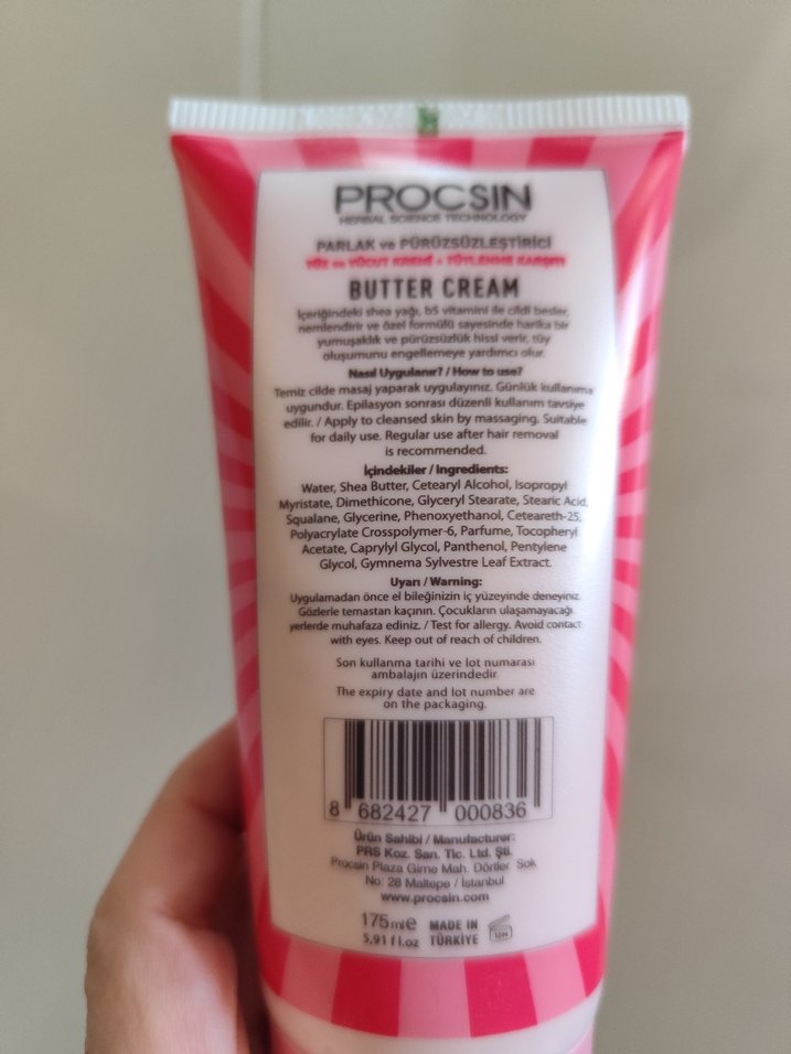 Procsin Pembe Nemlendirici Butter Cream 175 ml - Görsel 3