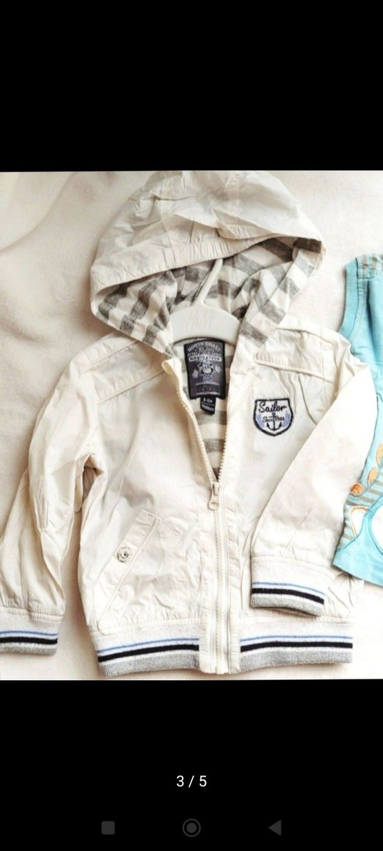 1 yaş BEBEK BEYAZ YAĞMURLUK CEKET - Görsel 2