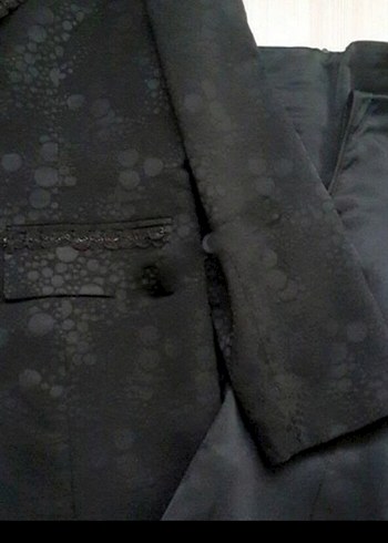 Siyah Kadın JAKAR BROKAR CEKET SATEN ETEK BLUZ 3LÜ TAKIM ELBİSE - Görsel 3