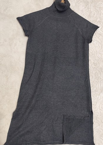 Kadın Gri Midi Yün Triko Elbise 38 - Görsel 2