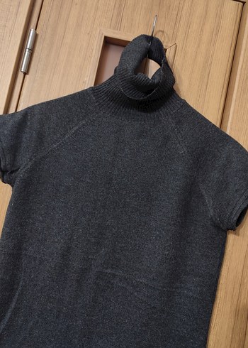 Kadın Gri Midi Yün Triko Elbise 38 - Görsel 3