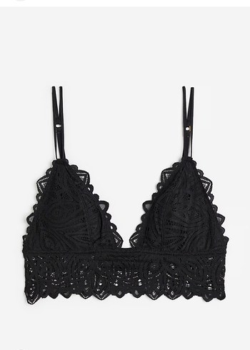 H&M HM SİYAH DANTEL BRALET SÜTYEN BÜSTİYER M oysho Penti