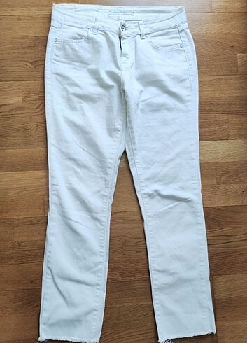 Park Bravo Park's JEANS BEYAZ KOT PANTOLON S zara mango İpekyol Twist mavi 