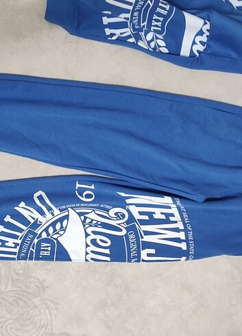xs Beden mavi Renk BERSHKA MAVİ SWEATSHİRT JOGGER EŞOFMAN TAKIM XS S M Oversize sal