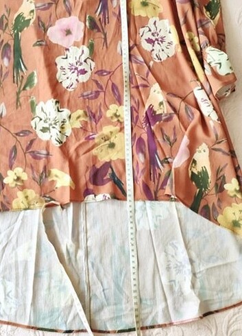 m Beden FLORAL MİDİ ELBİSE TUNİK ÇİÇEK DESENLİ S M L İpekyol Zara Twist