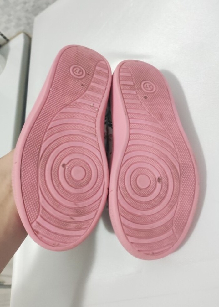 FLO POLARİS PEMBE SNEAKERS BEZ AYAKKABI 27 flamingo kız çiçekli - Görsel 3