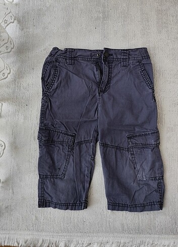 Benetton FÜME GRİ BERMUDA KAPRİ ŞORT 6 7 YAŞ ÇOCUK