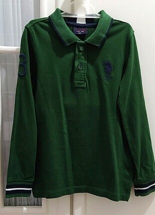 Erkek çocuk acı yeşil Lacoste yaka sweatshirt