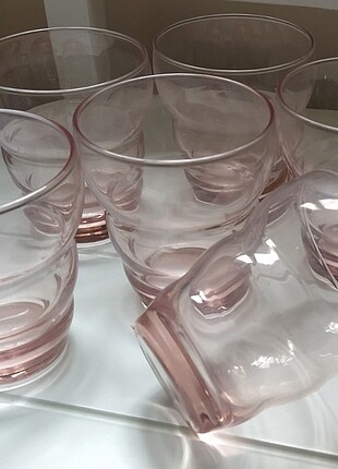 Paşabahçe Pembe damla 6 adet su bardağı
